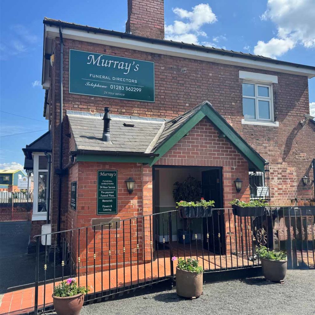 The outside of Murray's Funeral Directors Burton upon Trent branch.