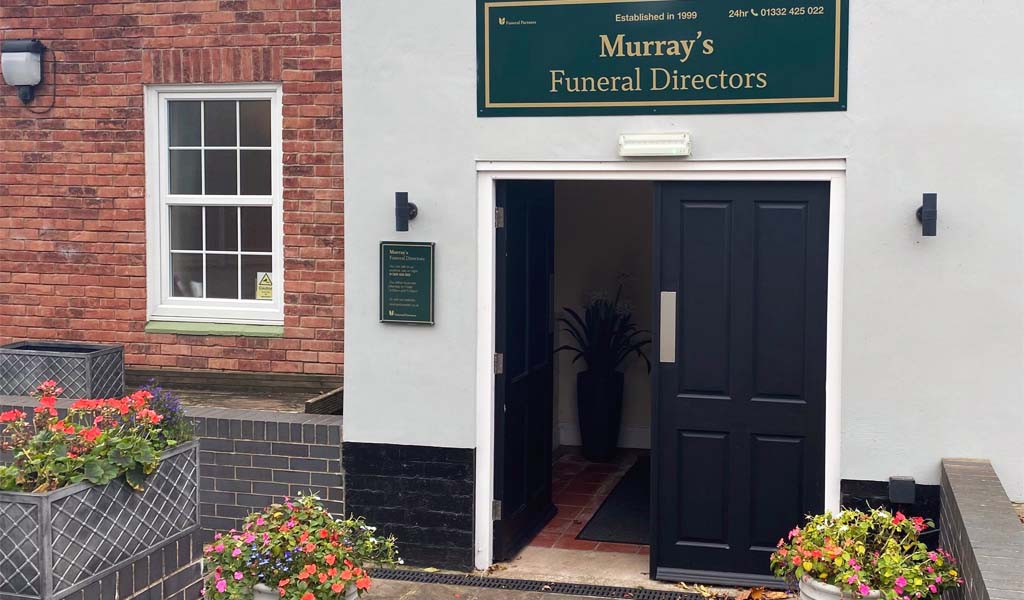 The outside of Murray's Funeral Directors Findern branch.